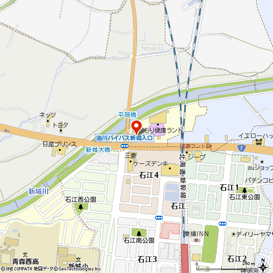 タイヤ館青森西付近の地図